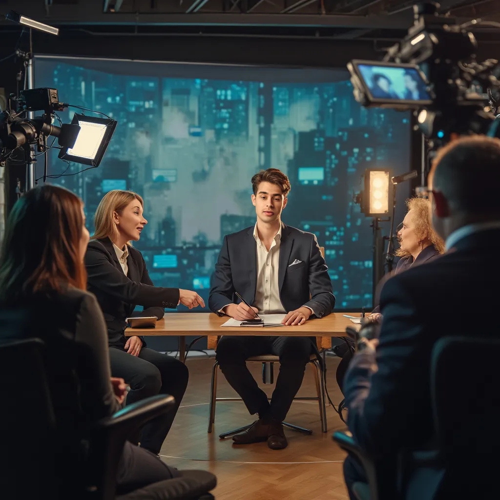 Entrevista en televisión a emprendedor exitoso